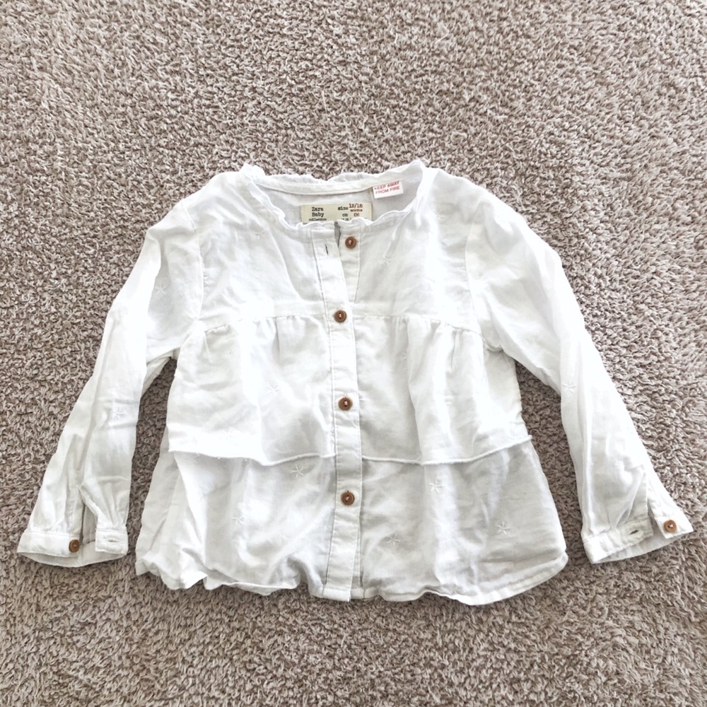 Zara Girls White Blouse